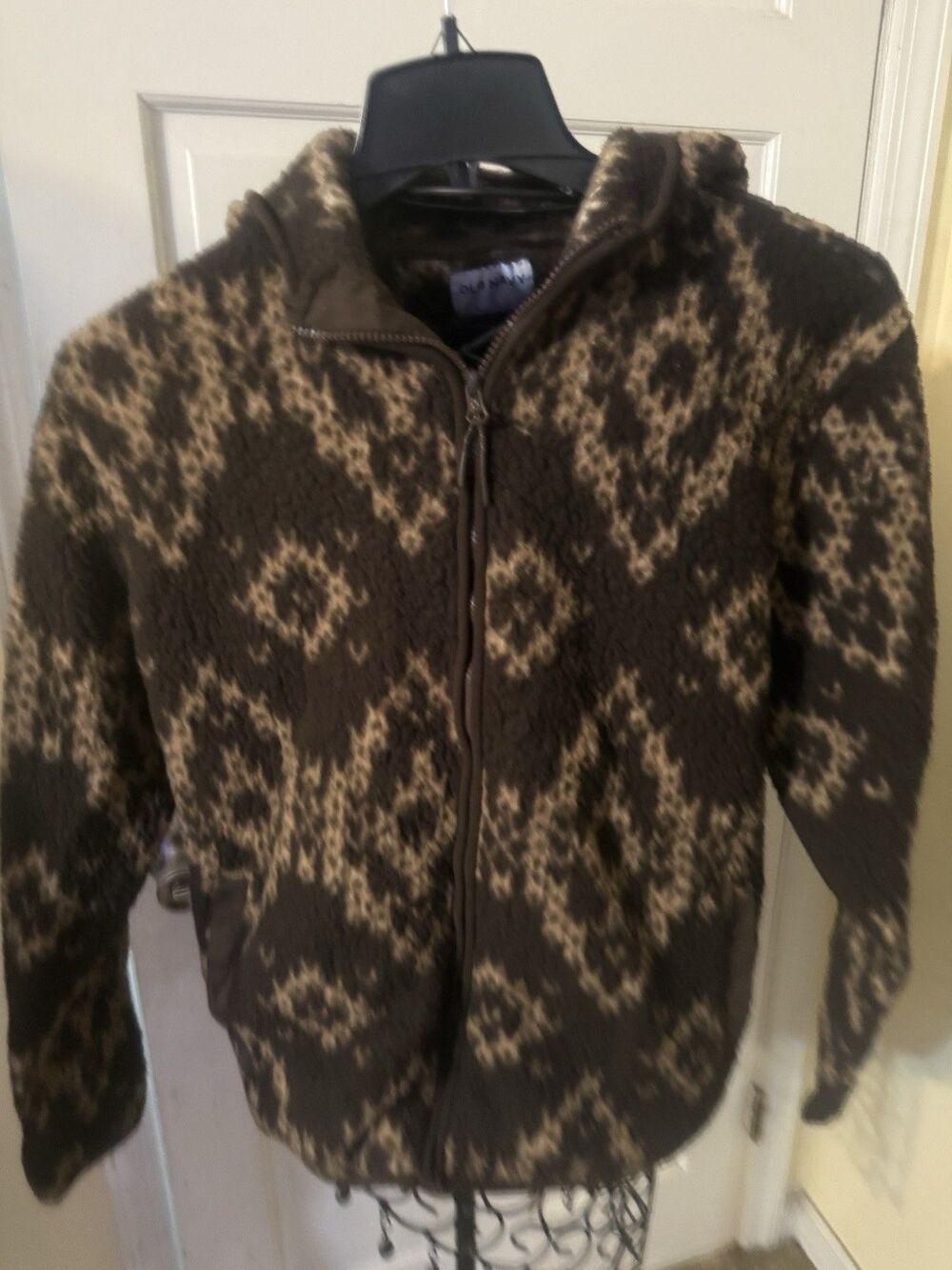 Old Navy Sherpa Zip Hoodie Men Size Large